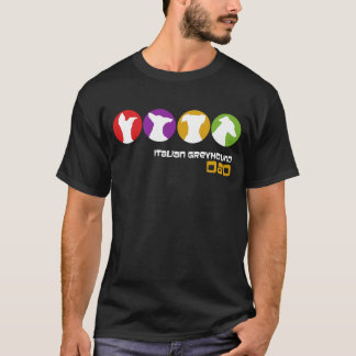 T-shirt Silhouette moderne rétro Italien Greyhound