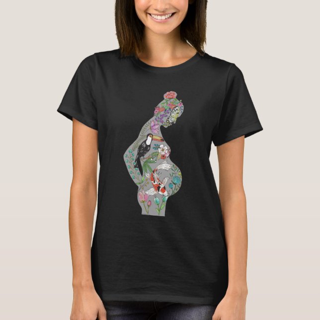 T-shirt Silhouette noire (conception avant) (Devant)