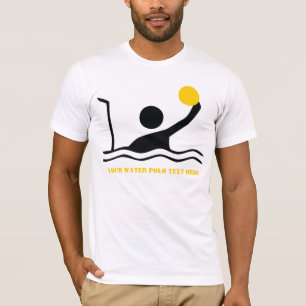 T-shirt silhouette noire du joueur de water-polo
