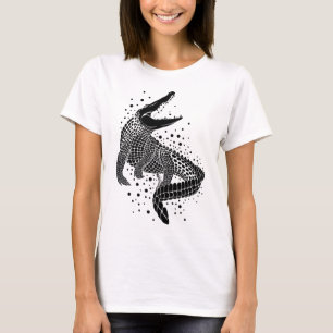 T-shirt Silhouette noire d'un crocodile
