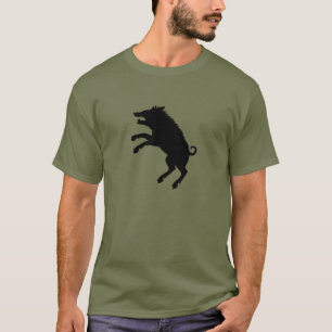 T-shirt Silhouette noire et blanche de sanglier