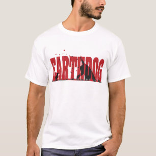 T-shirt Silhouette noire/rouge d'Earthdog