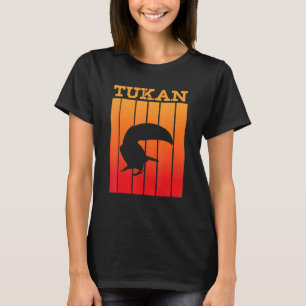 T-shirt Silhouette Ombre Tukan Au Coucher Du Soleil