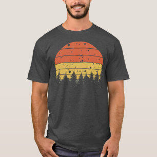 T-shirt Silhouette rétro Arbre de pin 4