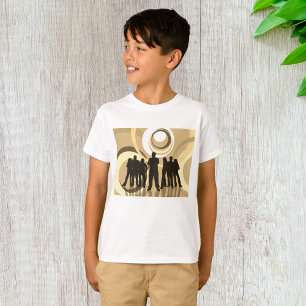 T-shirt Silhouette rétro Personnes avec cercles Abstraits