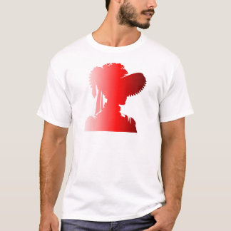 T-shirt Silhouette rouge 1800s Mode Angleterre Femme 2