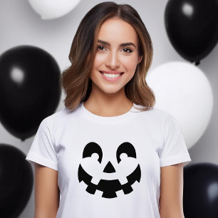 T-shirt Silhouette simple Citrouille sculpté Halloween