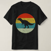 silhouette vintage rétro de dinosaure les années 7
