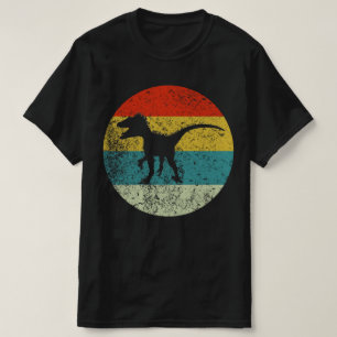 T-shirt silhouette vintage rétro deinonychus les années