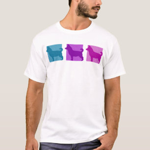 T-shirt Silhouettes colorées de Lancashire Heeler