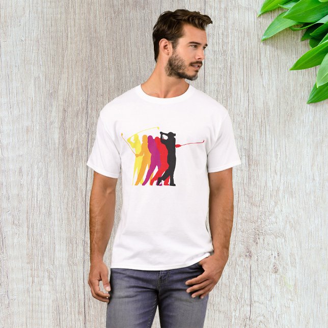 T-shirt Silhouettes de Golfer (Créateur téléchargé)