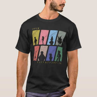 T-shirt Silhouettes de la famille de personnages de FFIX