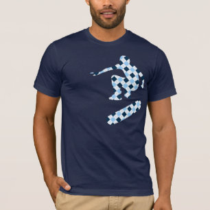 T-shirt silhouettes de skateboard.