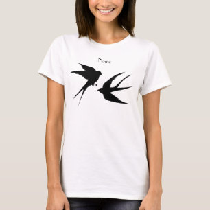 T-shirt Silhouettes d'oiseaux hirondelles Thunder_Cove