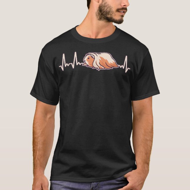 T-shirt Silkie Sheltie Coeur-beat Guinée Pig (Devant)