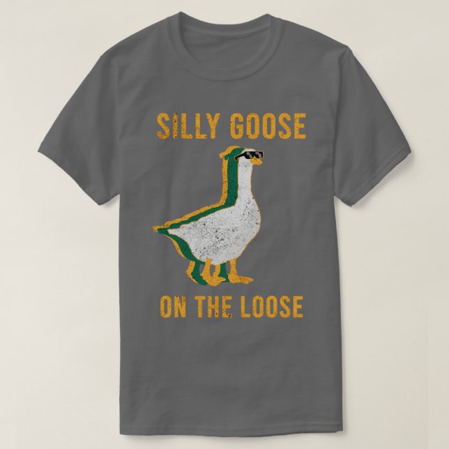 T-shirt Silly Goose sur la desserte Retro Long Sleeve TShi (Design devant)