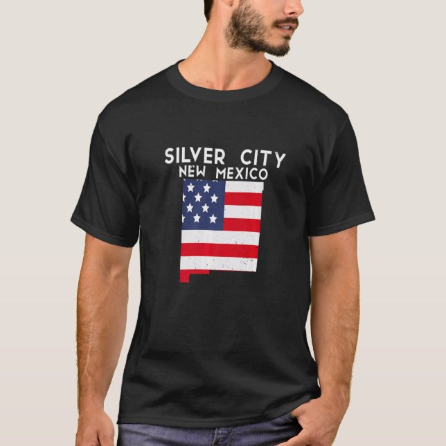T-shirt Silver City USA State America Travel New Mexican N (Devant)