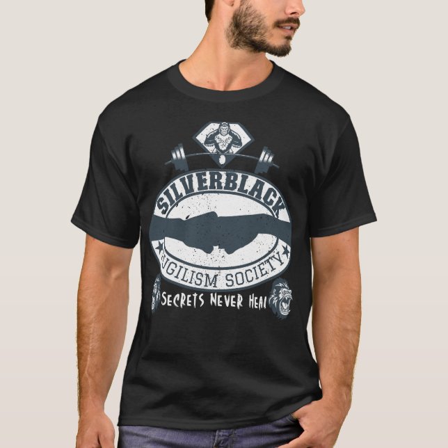 T-shirt SilverBlack Pugilism Society Silverback Gorilla (Devant)