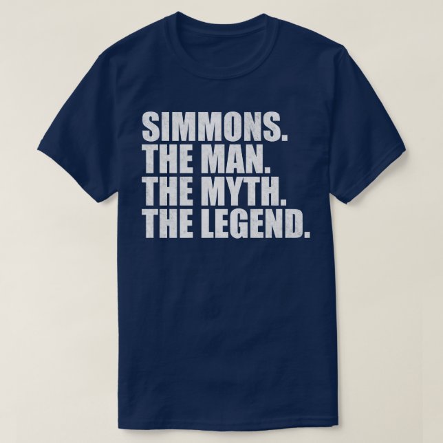 T-shirt SimmonsSimmons Nom de famille Simmons prénom Simmo (Design devant)