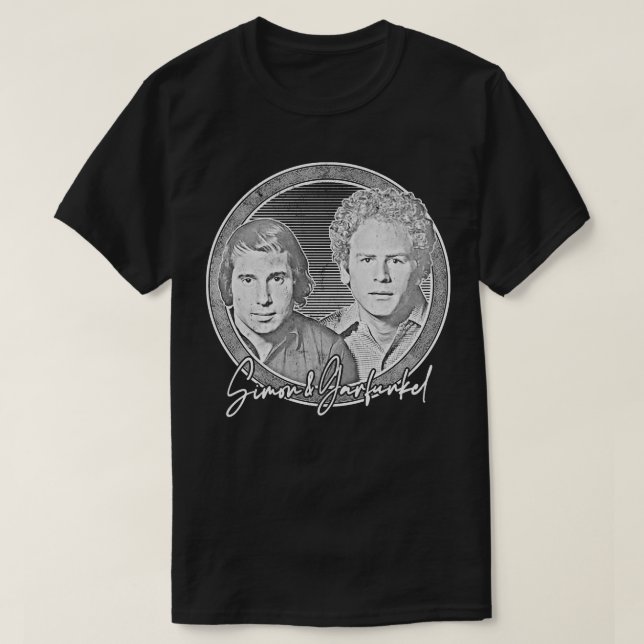 T-shirt Simon Garfunkel Design de style rétro (Design devant)
