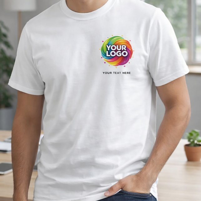 T-shirt Simple Add Your Logo and Text Business (Créateur téléchargé)