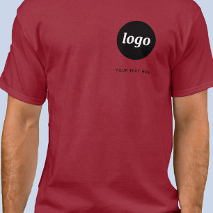 T-shirt simple avec logo et texte pour les entrepr