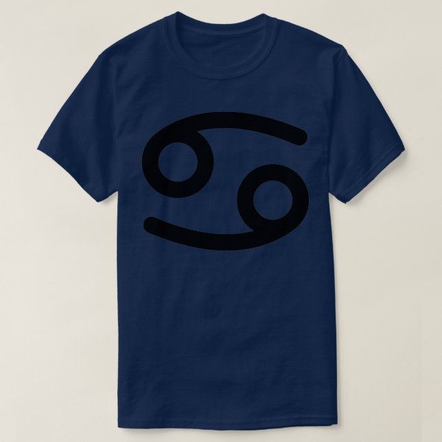 T-shirt Simple Black Zodiac Horoscope Signal Cancer (Design devant)