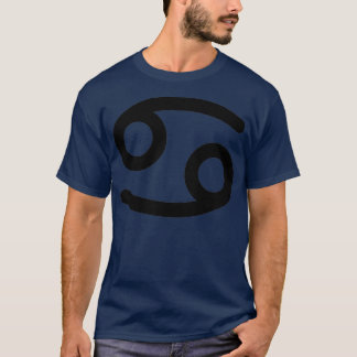 T-shirt Simple Black Zodiac Horoscope Signal Cancer