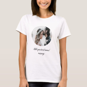 T-shirt simple cercle minimal photo collage texte ajouter 