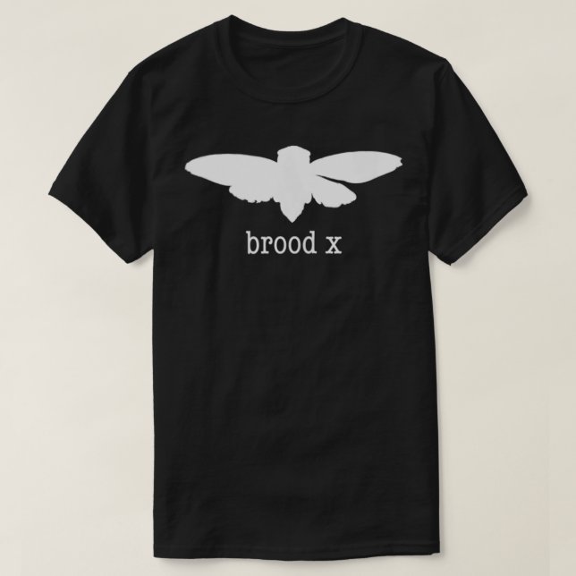 T-shirt Simple Cicada Silhouette Brood X (Design devant)