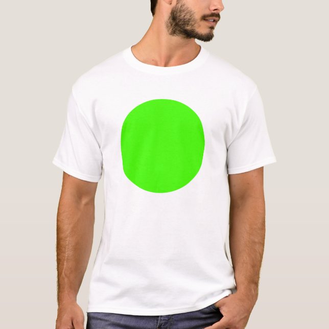 T-shirt Simple Circle - Chartreuse (Devant)