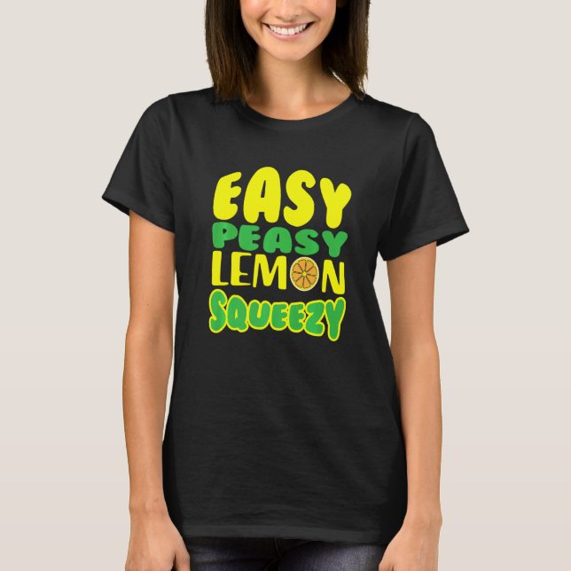 T-shirt Simple Citron pâle Squeezy Lemonade Juice Stand Le (Devant)