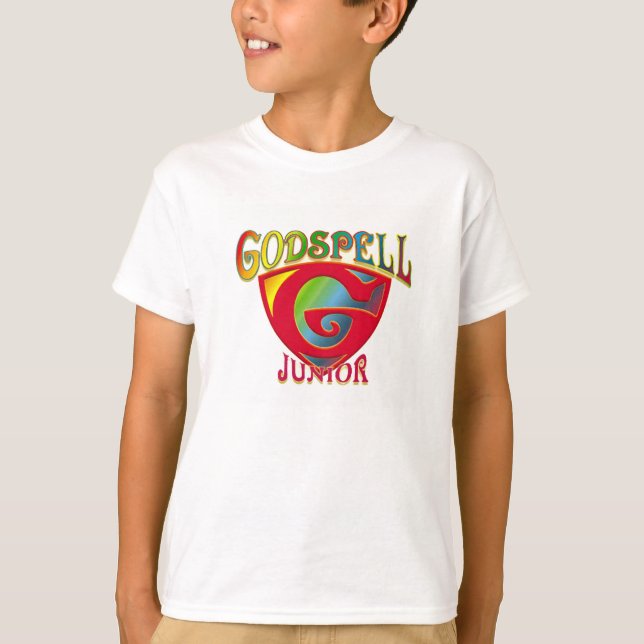 T-shirt simple de logo de "Jr. de Godspell" de (Devant)