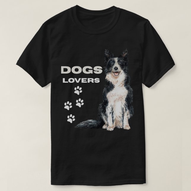 T-shirt simple design for dogs lovers  (Design devant)