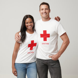 T-shirt Simple docteur MÉDECIN & premiers secours, Croix,