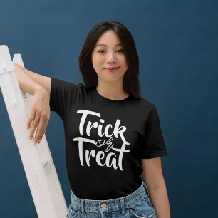T-shirt Simple Éffrayant Trou ou Traiter Famille Halloween