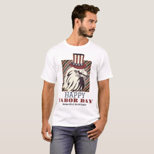 T-shirt Simple Elegant Labor Day avec le drapeau américain