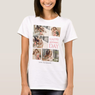 T-shirt Simple Élégante Fête-Mère Collage photo cadeau
