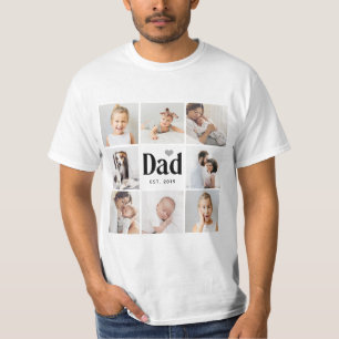 T-shirt Simple et moderne Photo Collage pour papa