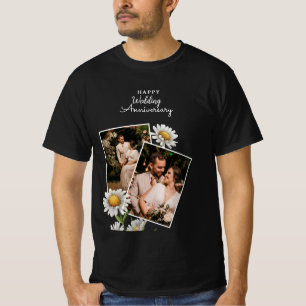 T-shirt simple Floral heureux Mariage Anniversaire