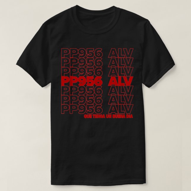 T-shirt Simple Funny u201CPP956 ALVu201D Merci (Design devant)