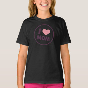 T-shirt Simple I Love Maman's Day   Chemise Ringer