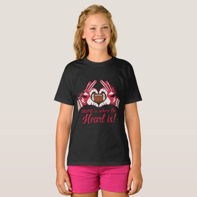 T-shirt Simple, La Maison est là où le Coeur est (Devant entier)