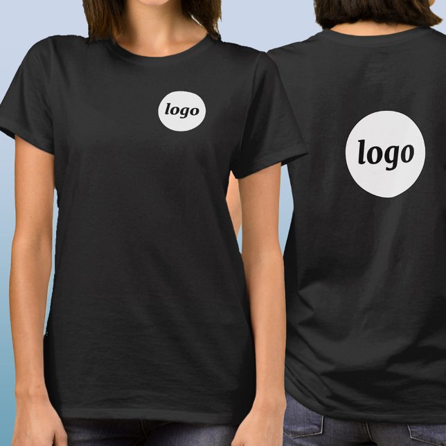 T-shirt Simple Logo Blason et Dos Affaires Promotionnelles (Simple logo crest and back print business branding promotional t-shirt)