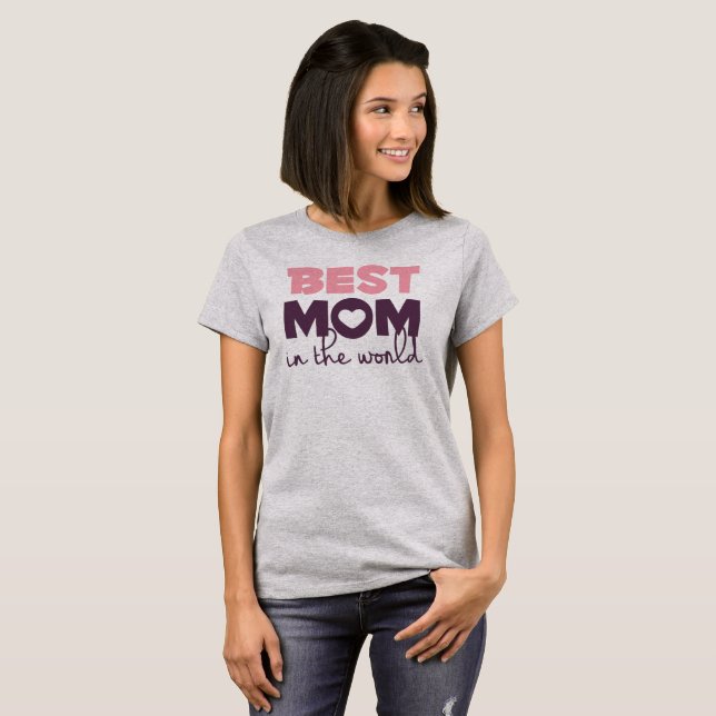 T-shirt Simple meilleure maman dans le monde Fête des mère (Devant entier)