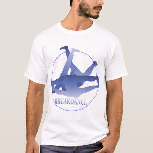 T-shirt Simple Micro-fibre de la performance de danse Blue