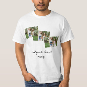 T-shirt simple minimum ajouter notre photo collage nom tex