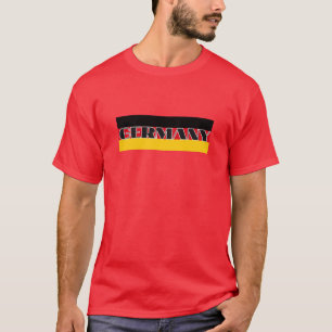 T-shirt Simple Modern Allemagne drapeau allemand Souvenir