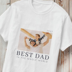 T-shirt Simple moderne Chic Personnalisé Meilleur Papa Ph
