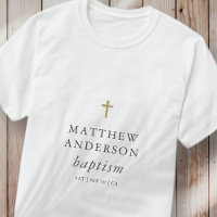Simple moderne Elegant Cross Baby Baptism